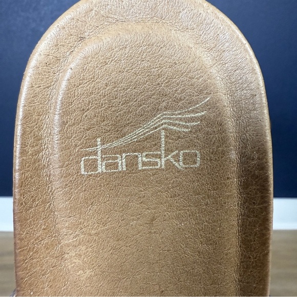 Dansko "Jessie Lizard" Tan Leather Slide Sandals, Size 40 (9.5) - Picture 8 of 11